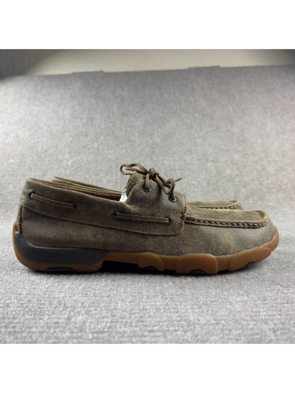 Twisted X Driving Mocs Boat Shoe Mens 13M Bomber Brown Leather Gorpcore Farmcore